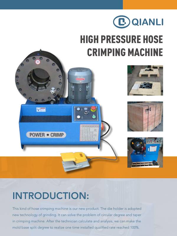 The catalog of 6–64 mm high pressure hose crimping machine